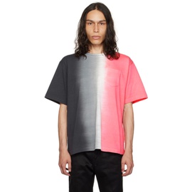 사카이 Sacai Gray & Pink Tie-Dye T-Shirt 232445M213030