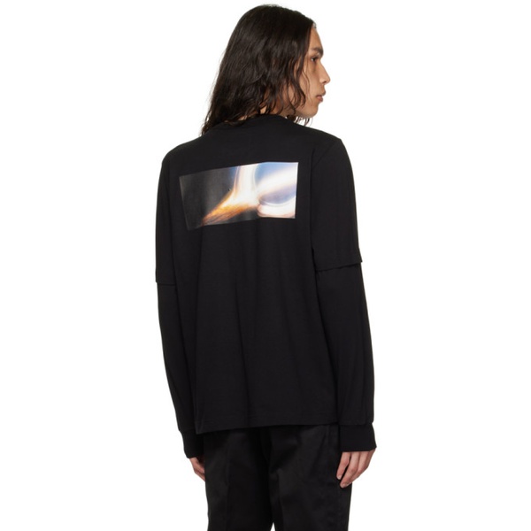 사카이 Sacai Black Interstellar Long Sleeve T-Shirt 232445M213036