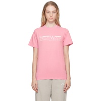 스포티 앤 리치 Sporty & Rich Pink Health Wealth T-Shirt 232446F110001