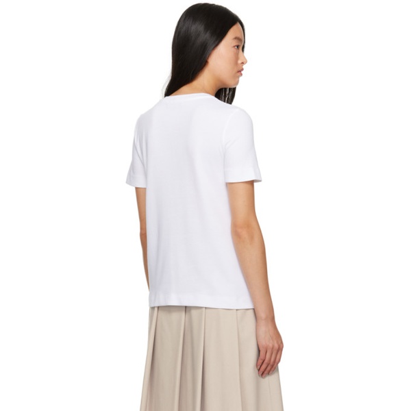  에스 막스 마라 S 맥스마라 Max Mara White Embroidered T-Shirt 232447F110008