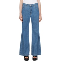 FRAME Blue Le Baggy Palazzo Jeans 232455F069032