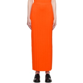 FRAME Orange Cutout Maxi Skirt 232455F093000