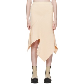 스텔라 맥카트니 Stella McCartney 오프화이트 Off-White Asymmetric Midi Skirt 232471F092001