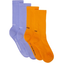 SOCKSSS Two-Pack Blue & Orange Socks 232480M220008