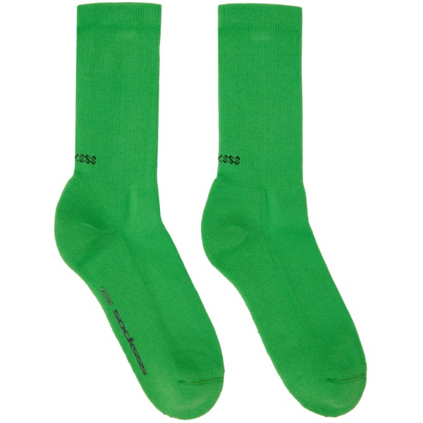  SOCKSSS Two-Pack Black & Green Socks 232480M220014