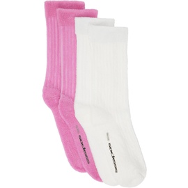 SOCKSSS Two-Pack Pink & White Socks 232480M220016