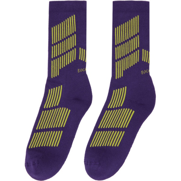  SOCKSSS Two-Pack Purple & Yellow Socks 232480M220027