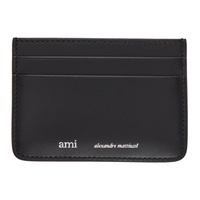 AMI Paris Black Logo Card Holder 232482M163004