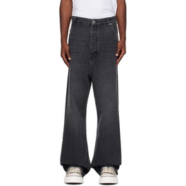 AMI Paris Black Baggy Fit Jeans 232482M186010