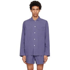 테클라 Tekla Blue Oversized Pyjama Shirt 232482M218015