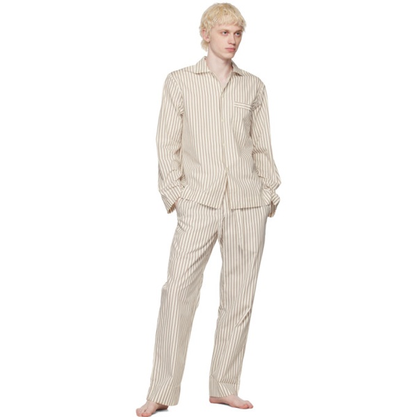  테클라 Tekla 오프화이트 Off-White Striped Pyjama Pant 232482M218056