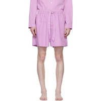 테클라 Tekla Pink Stonewashed Pyjama Shorts 232482M218061