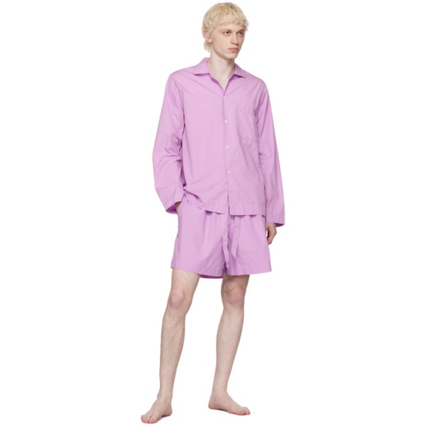  테클라 Tekla Pink Stonewashed Pyjama Shorts 232482M218061