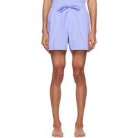 테클라 Tekla Blue Oversized Pyjama Shorts 232482M218079