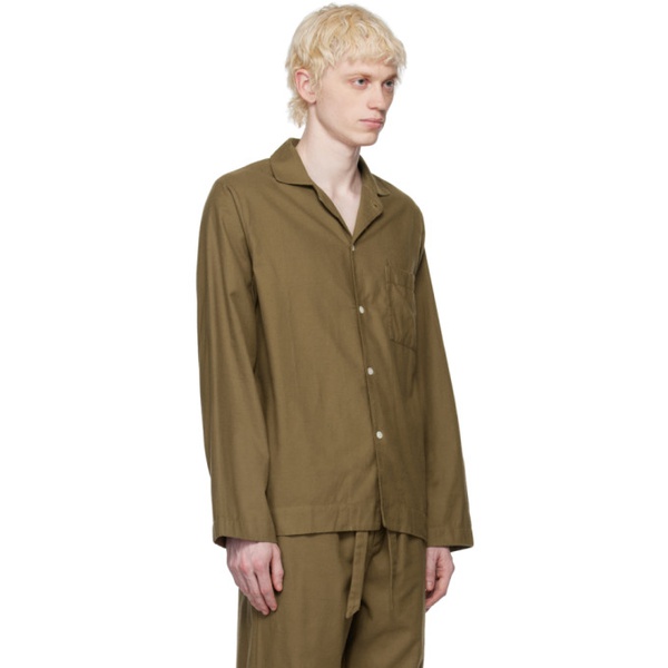  테클라 Tekla Green Button Pyjama Shirt 232482M218090