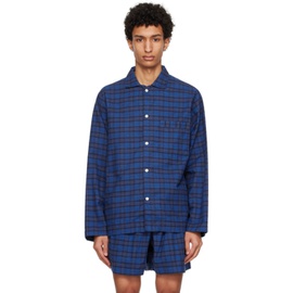테클라 Tekla Blue Check Pyjama Shirt 232482M218099