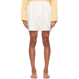 테클라 Tekla 오프화이트 Off-White Oversized Pyjama Shorts 232482M218115