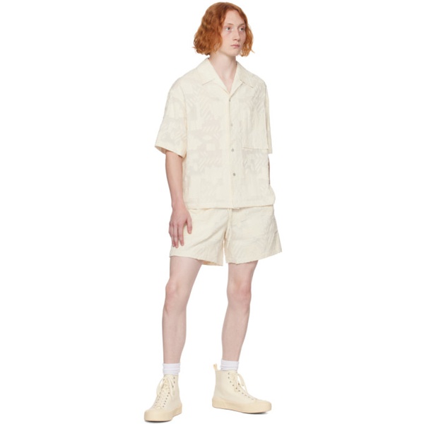 르셉템버 LE17SEPTEMBRE 오프화이트 Off-White Embroidered Shorts 232495M193003