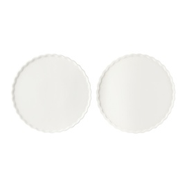 Fazeek White Wave Dinner Plate Set 232507M798007