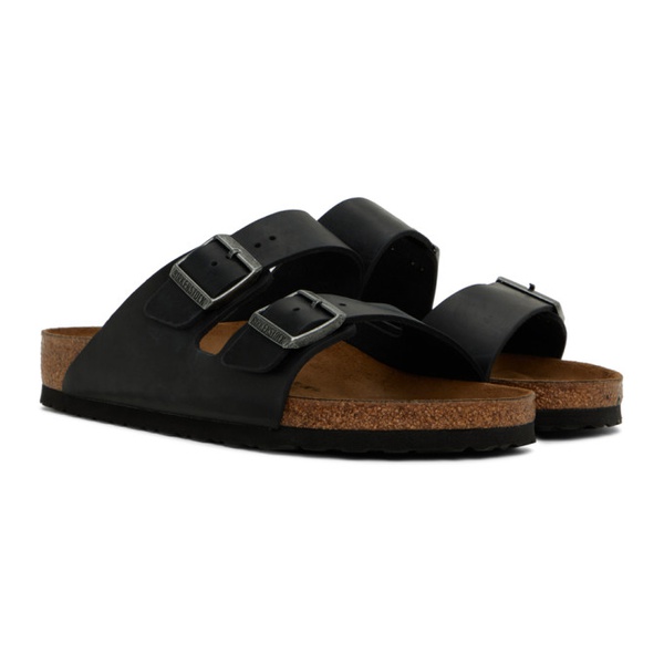 버켄스탁 버켄스탁 Birkenstock Black Arizona Soft Footbed Sandals 232513F124000