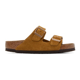 버켄스탁 Birkenstock Tan Arizona Soft Footbed Sandals 232513F124002