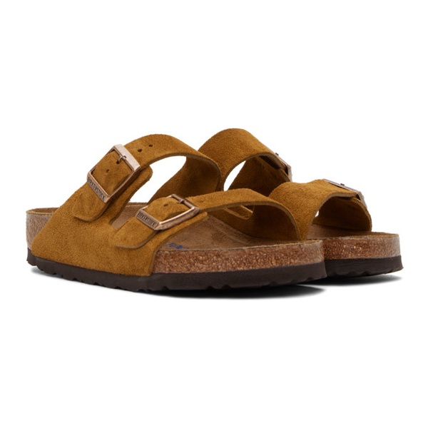 버켄스탁 버켄스탁 Birkenstock Tan Arizona Soft Footbed Sandals 232513F124002