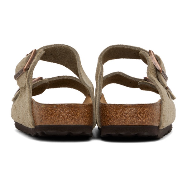 버켄스탁 버켄스탁 Birkenstock Taupe Arizona Soft Footbed Sandals 232513M234014