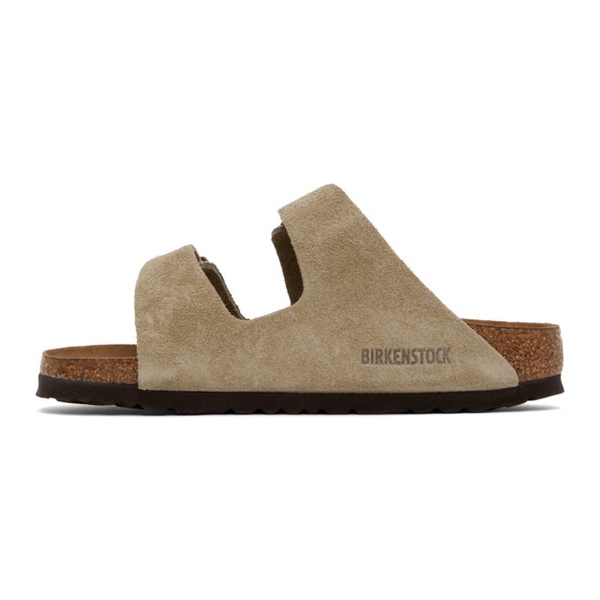 버켄스탁 버켄스탁 Birkenstock Taupe Arizona Soft Footbed Sandals 232513M234014
