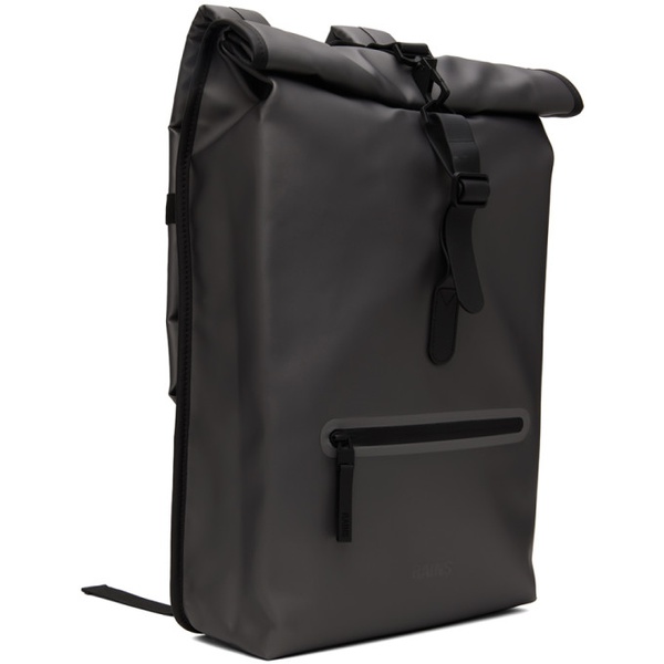  레인스 RAINS Gray Rolltop Backpack 232524M166006