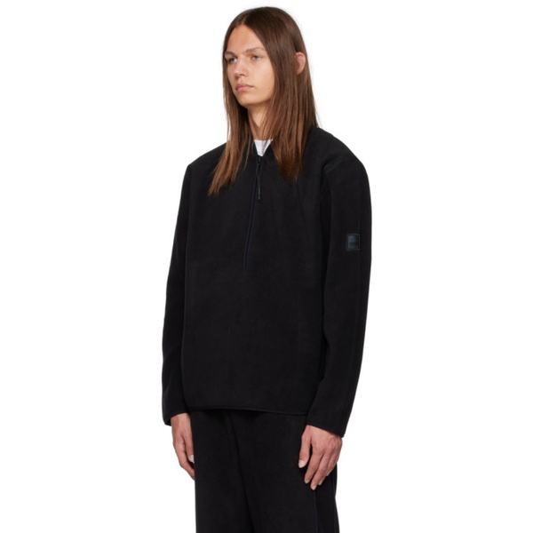  레인스 RAINS Black Half-Zip Sweater 232524M202000