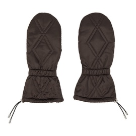 초포바 로위나 Chopova Lowena Brown Puffer Gloves 232529F012002