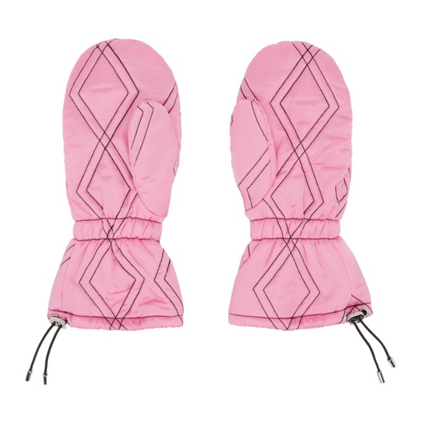  초포바 로위나 Chopova Lowena Pink Puffer Gloves 232529F012003