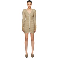 Isa Boulder Beige Cereal Minidress 232541F052019