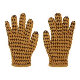 이사 볼더 Isa Boulder Yellow & Brown Tightweave Gloves 232541M135001