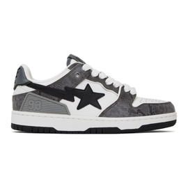베이프 BAPE Black & Gray Sk8 STA #1 Sneakers 232546F128014