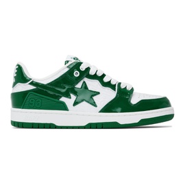 베이프 BAPE Green & White SK8 STA #5 Sneakers 232546M237002