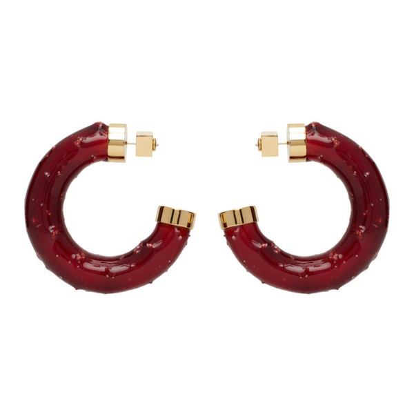  자크뮈스 JACQUEMUS Red Le Chouchou Confiture Earrings 232553F022004