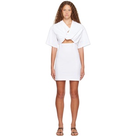 자크뮈스 JACQUEMUS White Le Chouchou La Robe T-Shirt Bahia Minidress 232553F052005