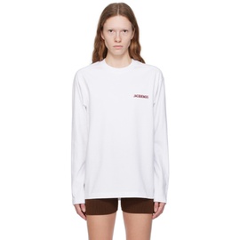 자크뮈스 JACQUEMUS White Le Chouchou Le T-Shirt Pavane Manches Longues Long Sleeve T-Shirt 232553F110027