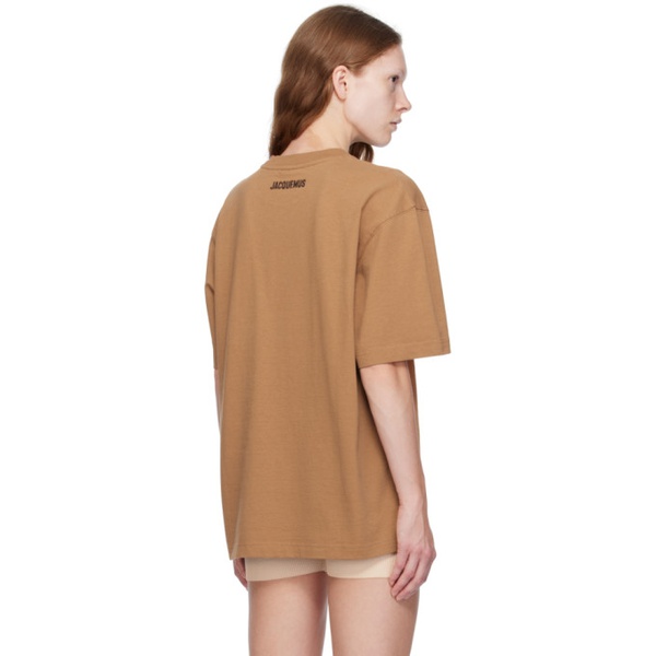  자크뮈스 JACQUEMUS Brown Le Chouchou Le T-Shirt Soleil T-Shirt 232553F110033