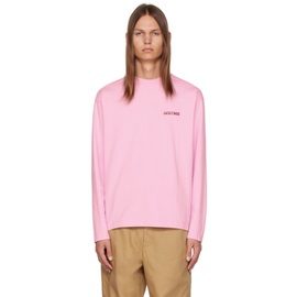 자크뮈스 JACQUEMUS Pink Le Chouchou Le T-Shirt Pavane Manche Longues Long Sleeve T-Shirt 232553M213013