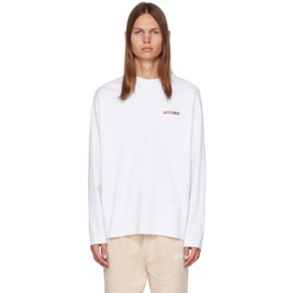 자크뮈스 JACQUEMUS White Le Chouchou Le T-Shirt Pavane Manches Longues Long Sleeve T-Shirt 232553M213014