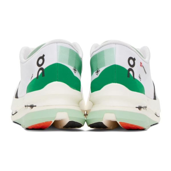  On White & Green Cloudboom Echo 3 Sneakers 232585M237075