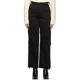 기준 Kijun Black Flap Pocket Trousers 232586F087003