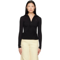 기준 Kijun Black Half-Zip Sweater 232586F097001