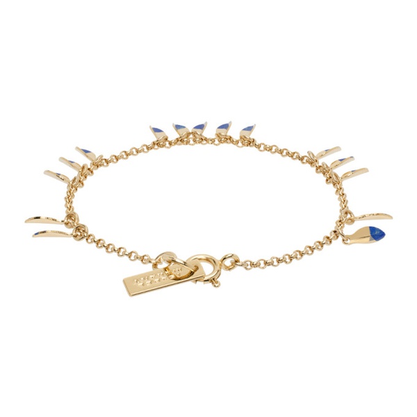 이자벨마랑 이자벨마랑 Isabel Marant Gold & Blue Shiny Leaf Bracelet 232600F020002