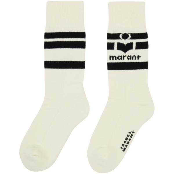 이자벨마랑 이자벨마랑 Isabel Marant 오프화이트 Off-White Viby Logo Socks 232600F076008