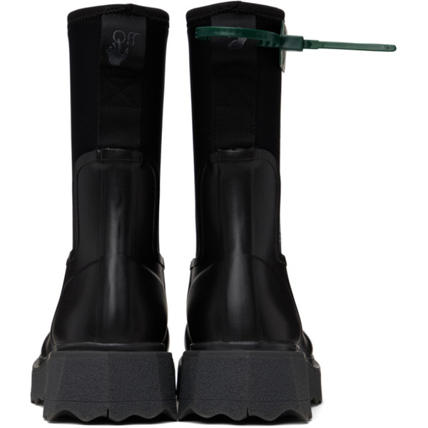  오프화이트 Off-White Black Sponge Rain Boots 232607F113005