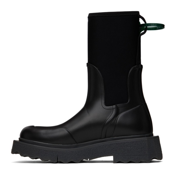  오프화이트 Off-White Black Sponge Rain Boots 232607F113005
