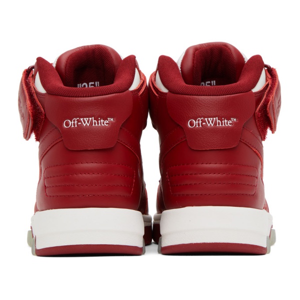  오프화이트 Off-White Red & White Out Of Office Sneakers 232607F127001